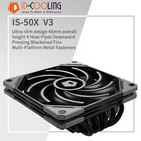 ID-COOLING IS-50X ITX Air-cooling CPU Cooler 4 Heat Pipes 4Pin PWM Fan For Intel LGA 1700 1200 AM4 A