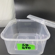 50pcs SQ 450 CAKE CONTAINER SQUARE  MURAHH 