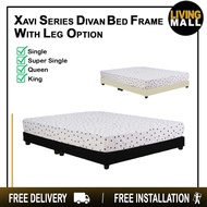 Living Mall Xavi Series Divan Bed Frame W/  Leg Options In Brown And Cream Color-All Sizes Available