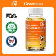 Glucosamine Chondroitin Support Joint Bone Health Supplement - D3K2 Vitamins MSM, Collagen, Turmeric