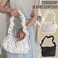 Cute Cloud Shape Crossbody Bag with Large Capacity & Polka Dot Design - Ideal for Travel