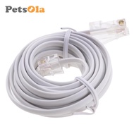 [PETSOLA] RJ11 6P4C to 8P4C Modular Phone Internet Extension Cable 3 Meter, RJ11 to Telephone Cable 