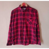 KEMEJA HUM second NOT uniqlo caltop sugar cane flannel shirt