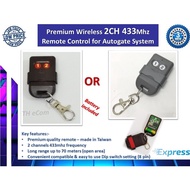 promo ! Autogate Door Wireless Premium Remote Control 2 Channel 433Mhz DIP Switch Auto Gate Controller (Battery included)