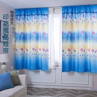1 * 2m Rod Lace Printed Blackout Curtain Living Room Bedroom Short Curtain Polyester Curtain Finishe