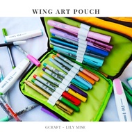 Wing art pouch - pencil case - art pouch - stationary pouch - stationery case - pencil case