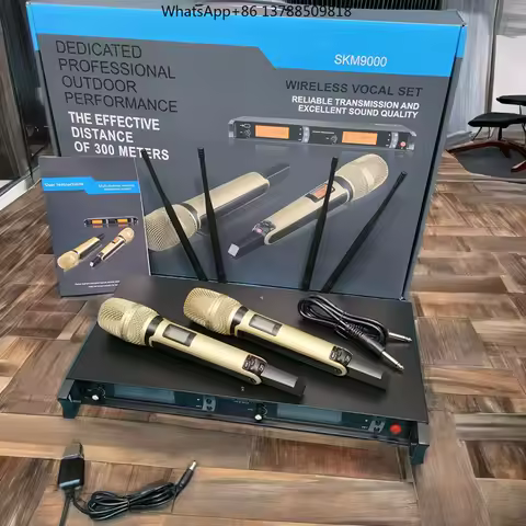 SKM9000 Wireless Microphone Professional Microphone 1-to-2 FM U-band KTV Performance Stage Sound Car