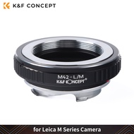 K&F Concept Lens Mount Adapter for M42 Pentax K Olympus OM Contax Yashica C/Y Lens to Leica M Mount 
