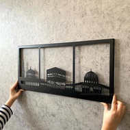 Metal Mecca Islamic Wall Art Kufi Khat Hiasan Dinding