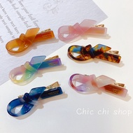 Genuine Korean CREATION FRANCE Smudge Knotted Bangs Clip Press Acetate Hair Accessories