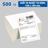 500 Sheets of self-adhesive thermal paper for HPRT N41 XPRINTER DT108B e-commerce printer, size 100x