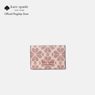 Kate Spade New York Womens Spade Flower Coated Canvas Mini Trifold Wallet