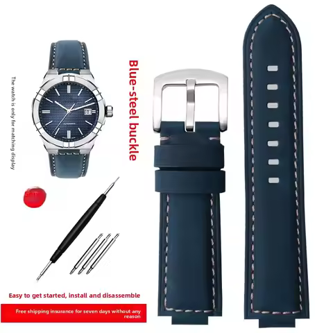 Vintage cowhide Watch Strap For Maurice Lacroix AIKON AI6008/6007/6038/6058/6057/1018/1008 WatchBand