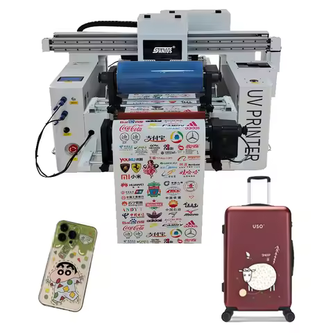 Combining A3 UV DTF Printing machine 6090 UV Printer 2 in 1 Laminating Labels Directly