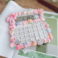Large Cute Calculator White Voice Cream Glue Calculator diy Bank Finance Computer Office VJNY