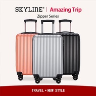 plain travel luggage bag 20inch 24inch ABS material suitcase beg bagasi登機行李箱