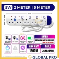 𝐆𝐋𝐎𝐁𝐀𝐋 𝐏𝐑𝐎 Extension Wayar Soket Plug Socket Trailling Socket Plug Extension SIRIM Approved Pemyambu