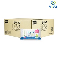 ViVa x Happy Sunday วีว่า Organic Baby Wipes 80 แผ่น ยกลัง1X12 ทิชชู่เปียก ผ้าเปียก สูตรออแกนิค