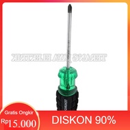 *Bisa Cod *Obeng Plus Tekiro 2X300Mm Gagang Karet Panjang 40Cm Hijau