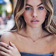 APM Monaco Red Love Necklace Girls Adjustable Simple Temperament Clavicle Sweater Chain Christmas Gi