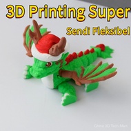 Generic 3D Bercetak Naga Krismas Simulasi Viral Besar Patung Mainan Baru​