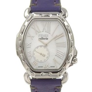 【日本直送】FENDI 賽洛利亞 Selleria 腕錶 8400M 不鏽鋼 x 壓紋皮革 石英機芯 小秒盤 珍珠母貝白錶盤 中性款【二手】