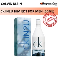 Calvin Klein cK IN2U Him EDT for Men (50ml) Eau de Toilette Two Blue White [Brand New 100% Authentic Perfume/Fragrance]