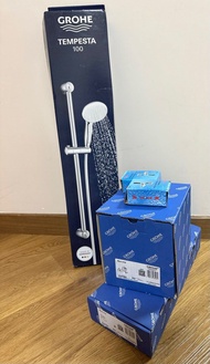 GROHE 水龍頭套裝 ～ 面盆龍頭 23335000 + 浴缸龍頭 23341000 + 手花灑頭柱 27794001