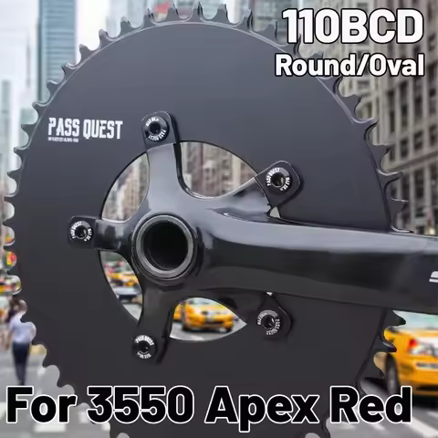 110 Bcd 5 Screws Chainring 110bcd Narrow Wide Round Oval Single Plate 42 44 46 48 50 52 54t 58t 60t 