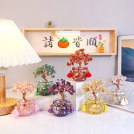 Crystal Money Tree Car Decoration Home Decoration Item Desk Decoration Aesthetic Room Decor Office T