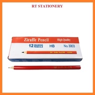 Ziraffe HB Pencil Non Toxic NO.3003 12pcs / HB Pencil / HB Drawing Pencil / HB Pensil 12 Batang / HB