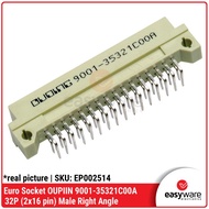 DIN41612 Connector 9001-35321C00A 2x16P Right Angle DIN 41612 Connector 32 Pin 2.54mm