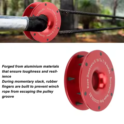 Winch Snatch Towing Ring Aluminium 33000lbs Break Strength Snatch Block Pulley for ATV UTV SUV Truck