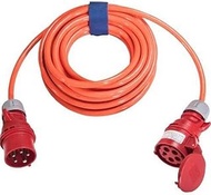 SIROX® CEE extension, 16 A, H07BQ-F cable colour, luminous orange, length 25 m, phase turner yes