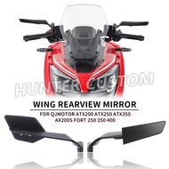 Wing Rearview Mirror For QJMOTOR ATX200 ATX250 350 AX200S FORT200 350 400  Wing Side Mirror Aluminum