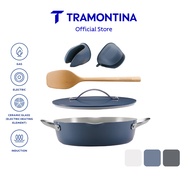 Tramontina Fiora 28cm 5 Pcs Multi-Purpose Pan Set, Ceramic/Induction/Aluminium Ceramic Pan Induction