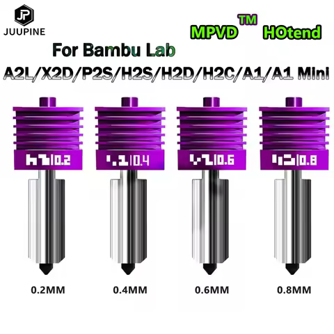 MPVD™ Hotend For Bambu Lab A1 X2D hotend A2L Hotend A1 H2C P2S H2D H2S Nozzle Upgrade Anti-stick Fil