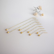 E & J - Titanium Sand Boba Earrings 3cm 5cm 7cm 10cm Women's Fashion Gold Anti-Rust