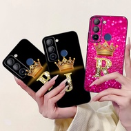 For Tecno Pop 5 Lte Case BD4 BD4i BD4a Silicone Cover Cute Crown Letters Soft TPU Phone Case For Tec