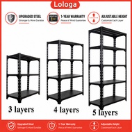 Rak Besi Bertingkat Heavy Duty Rak Dapur Rak Buku Display Rack Kitchen Home Office Warehouse Rack
