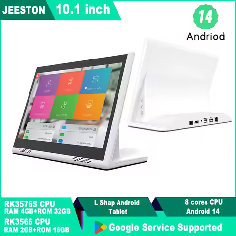 10.1 Inch 8-core Android 14 Desktop POS 4G+32G Restaurant POS Loyverse Supported L Shape Menu Tablet
