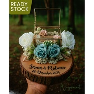 Rustic aesthetic ring holder, engagement/, wedding/, terrarium
