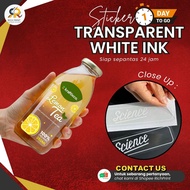 Transparent white ink & color, digital print + uv print