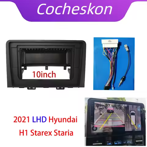 Cocheskon 10 Inch Car Fascia Radio Panel For Hyundai Staria H1 2021+ Audio Dash Kit Install Facia Co