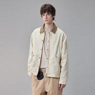 男士燈芯絨拼接飛行員夾克外套