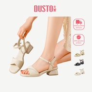 DUSTO Sandals Women's High Heel Sandals 5p Block Heel DW25X0071A