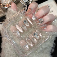 Exquisite Whitening Premium Manicure Cat Eye Wearable Nails