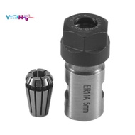 Er11 5Mm Motor Shaft Collet Chuck Spindle Extension Rod Inner + Er11 Spring Collet For Cnc Milling M