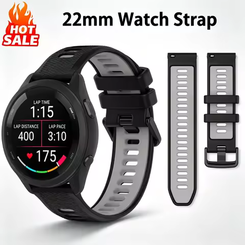 Official Silicone Bands For Garmin Forerunner 265 Replacement Forerunner 265 255 Music Vivoactive 4/