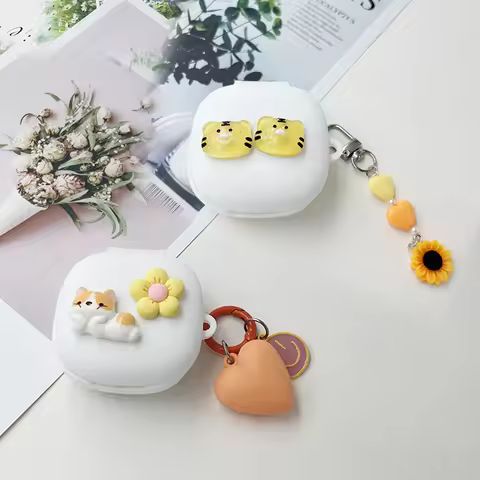 cartoon Cover For JBL TUNE BEAM 2/BUDS 2/LIVE FLEX/T280TWS X3 Case with keychian Silicone earphones 